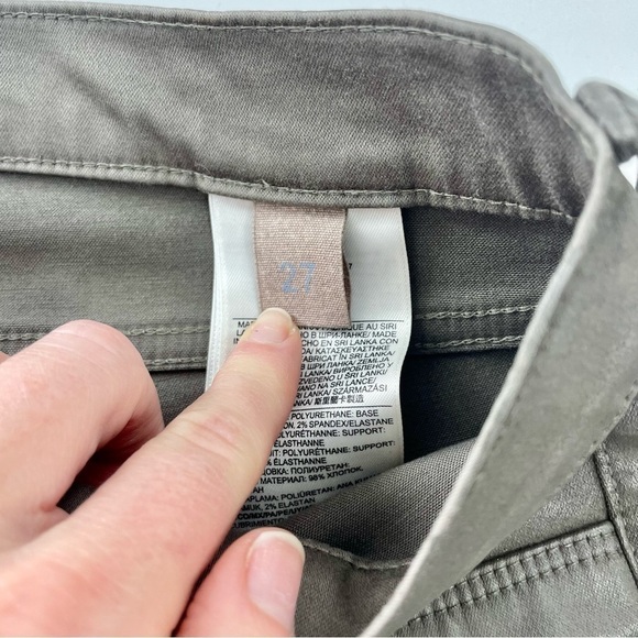 Banana Republic brown coated jeans Faux front pockets Size 27 - Picture 6 of 13